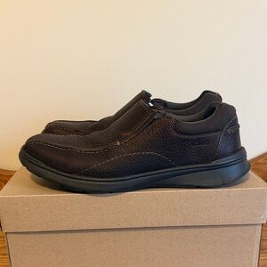 Clarks Men’s Dark Brown Slip-On Leather Loafers